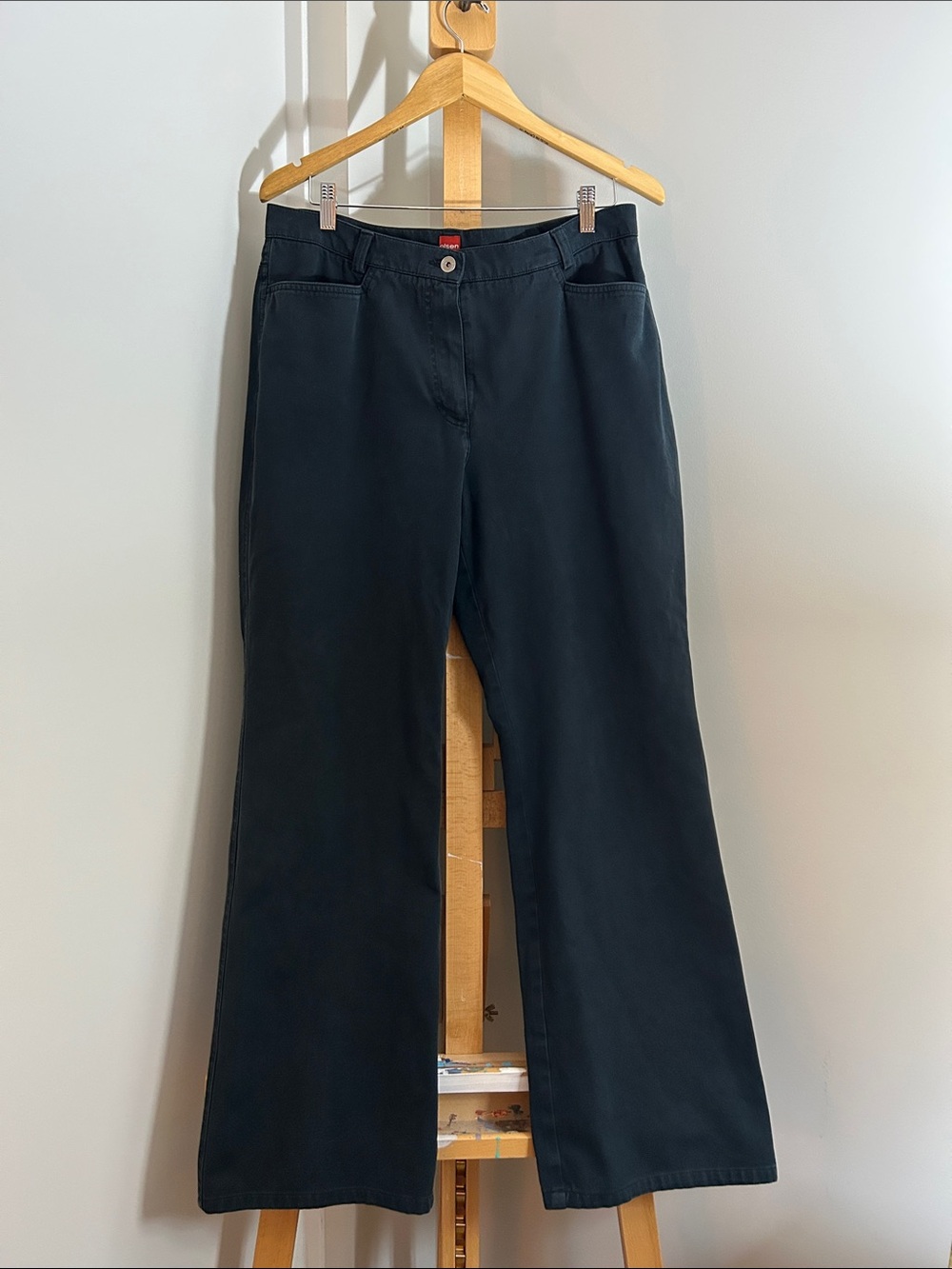 Olsen Europe Mona Wide-Leg Stretch Twill Trousers